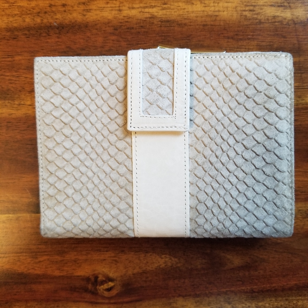 BOND STREET SNAKESKIN PRINT BIFOLD WALLET
